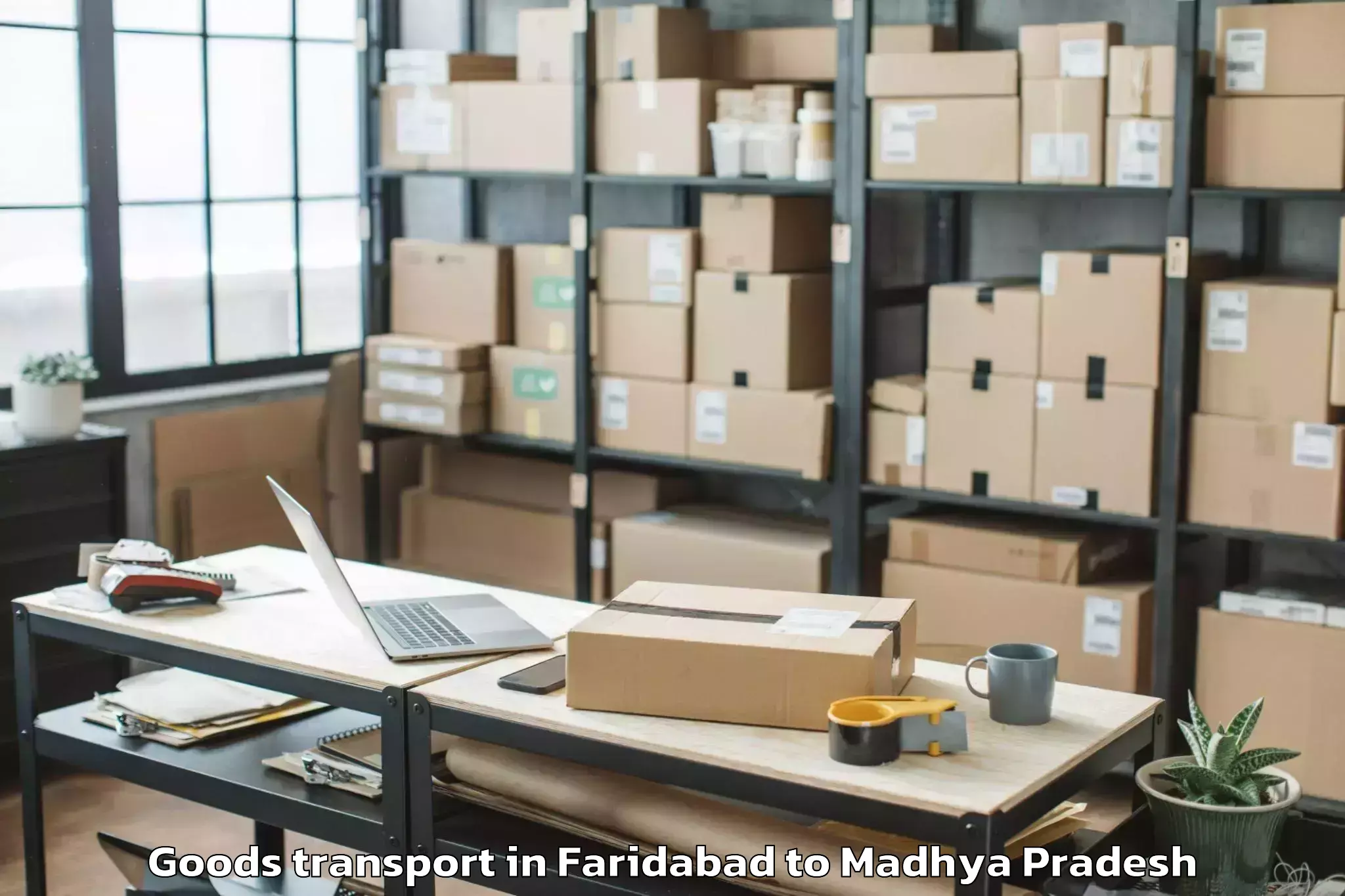 Easy Faridabad to Malhargarh Goods Transport Booking